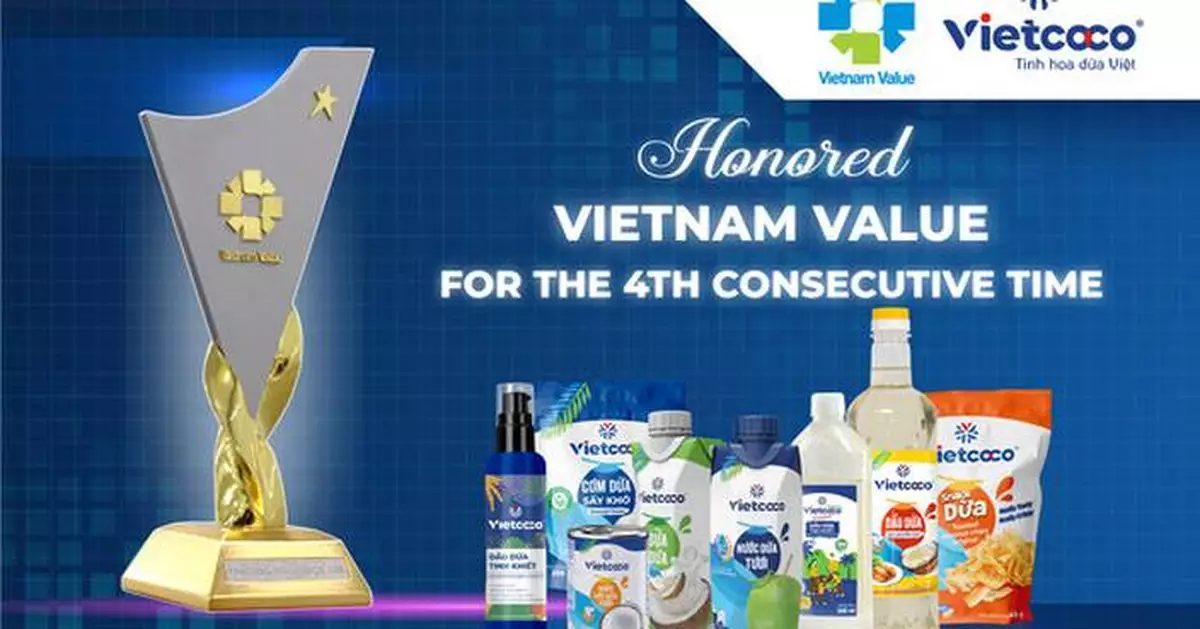 Vietnam's Only Coconut Brand to be honored "Vietnam Value" for 4 Consecutive Times!