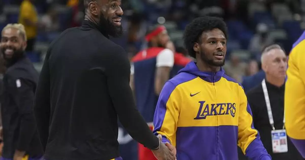 Bronny James has a left heel bruise and is listed as doubtful for the Lakers' next game