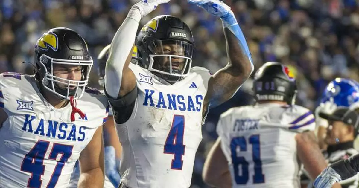 Kansas upsets No. 7 BYU 17-13, handing the Cougars their first loss of the season