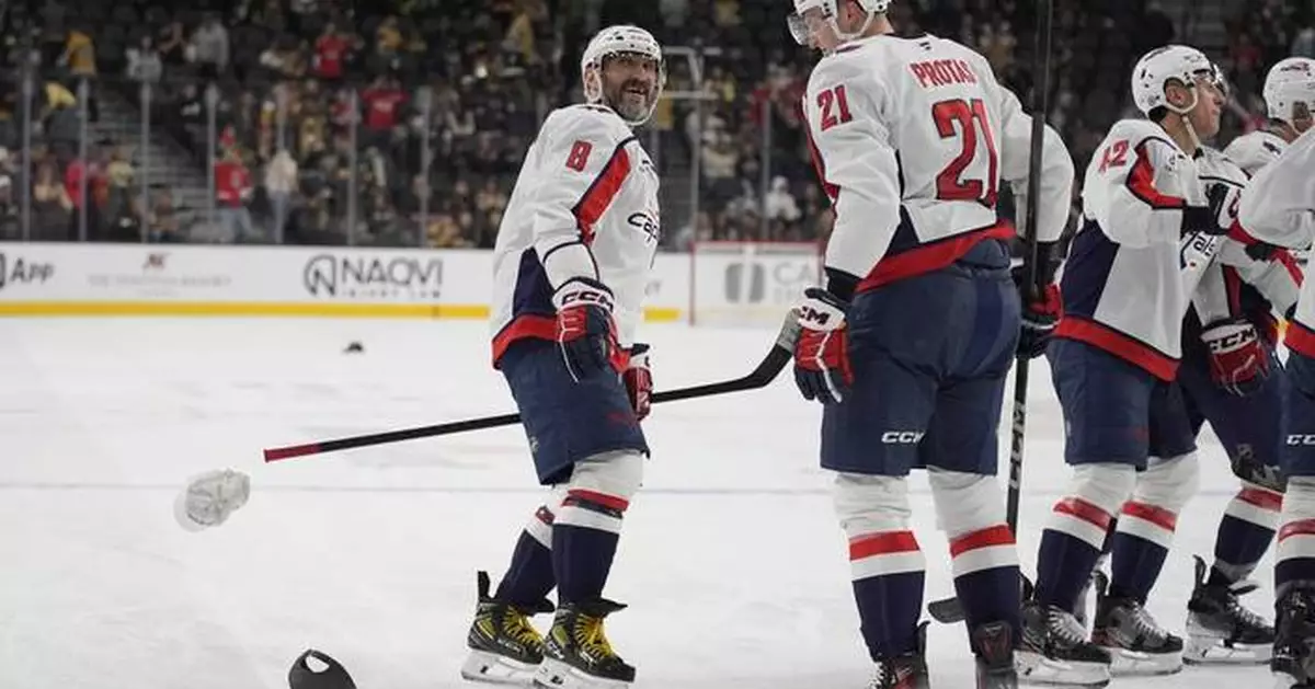 Ovechkin records 1st hat trick of the season in Capitals' 5-2 win at Vegas