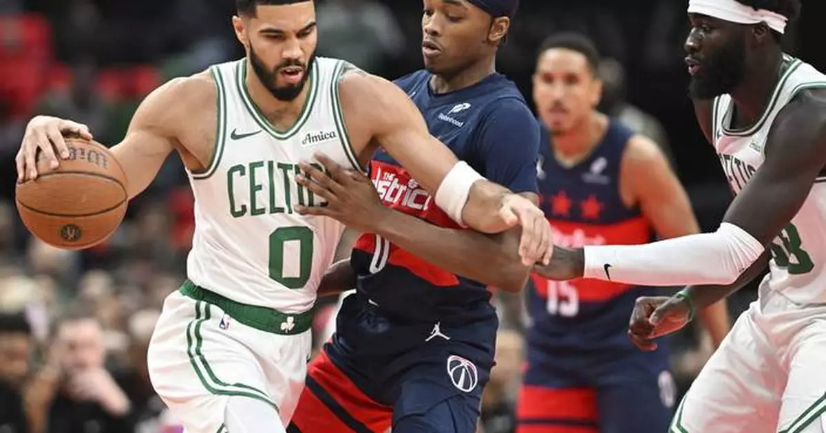 Brown scores 31 points to help the Celtics outlast the Wizards 108-96 for a key NBA Cup victory