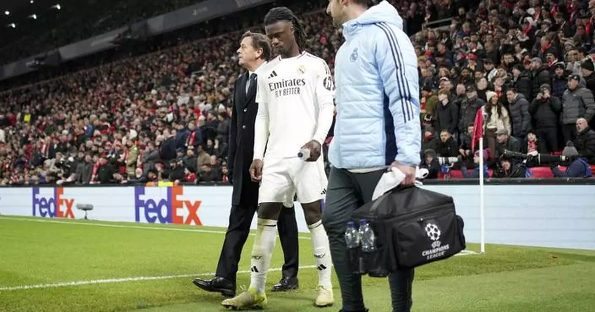 Eduardo Camavinga injured in Real Madrid's match against Liverpool