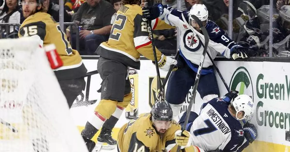 Howden and Barbashev score twice as the Golden Knights beat NHL-leading Jets 4-3