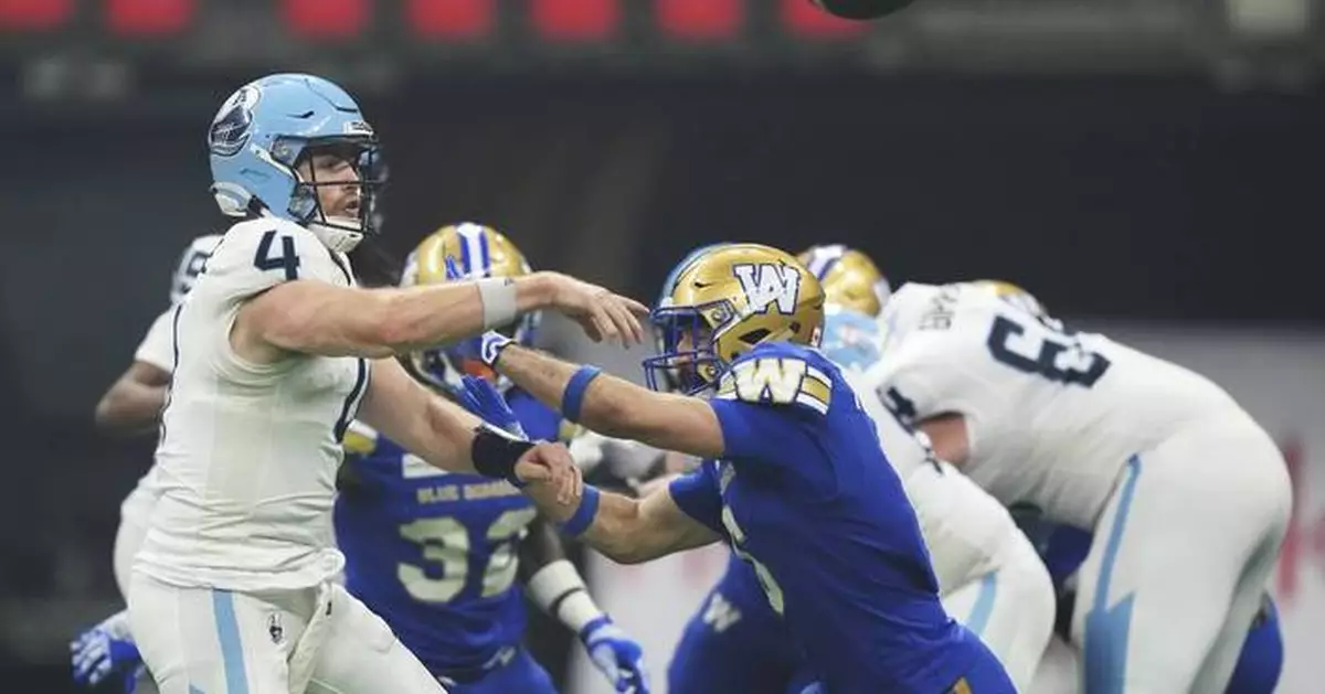 Backup QB Arbuckle leads Toronto past Winnipeg 41-24 for the Argonauts' 19th Grey Cup title