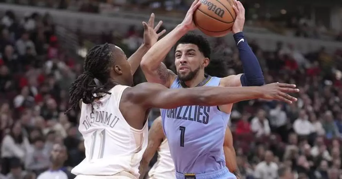 Scotty Pippen Jr. scores career-high 30 points in Grizzlies' 142-131 win over Bulls