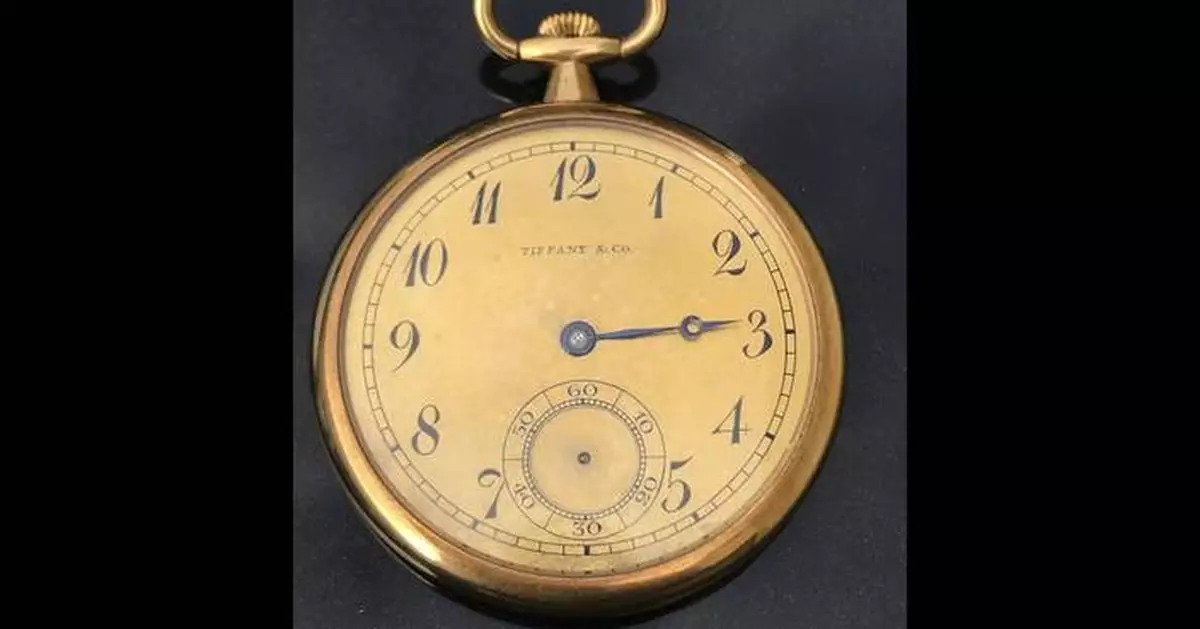 A gold pocket watch given to the captain who rescued Titanic survivors sells for record price