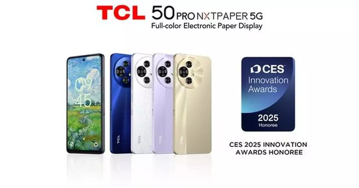 TCL 50 PRO NXTPAPER 5G Smartphone Named CES 2025 Innovation Award Honoree