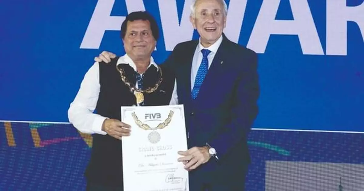 Achyuta Samanta Honoured With FIVB Grand Cross Award