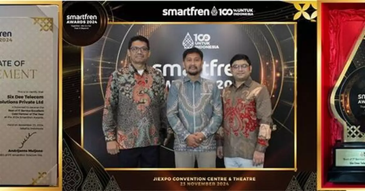 6D Technologies Recognized as 'Best of IT Service Excellent Gold Partner of the Year' at Smartfren Awards 2024