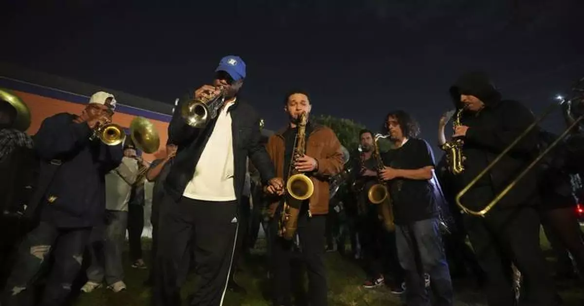 A traditional send-off in New Orleans for an innovative brass band musician