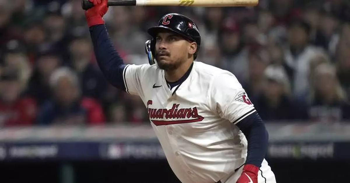 D-backs acquire 1B Josh Naylor from Guardians, who fill gap by adding Carlos Santana, AP source says