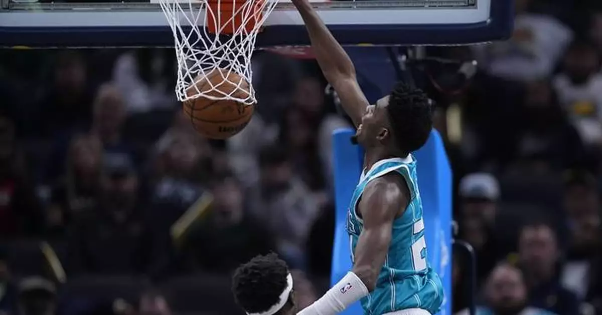 Brandon Miller's late free throws help Hornets beat the Pacers 113-109 and snap 8-game skid