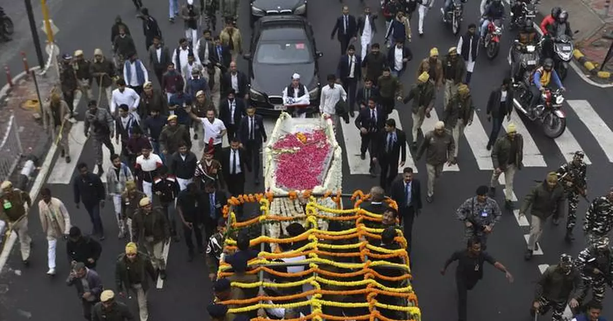 Former Indian Prime Minister Manmohan Singh, who instituted economic reforms, cremated in New Delhi