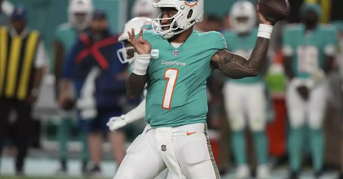 Dolphins downgrade QB Tua Tagovailoa to doubtful with hip injury ahead of Sunday's game vs Browns