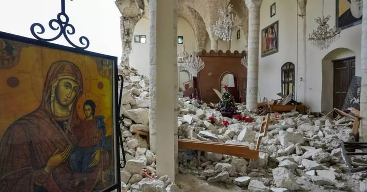 In the ruins of a bombed-out church in Lebanon, there's now a tiny Christmas tree