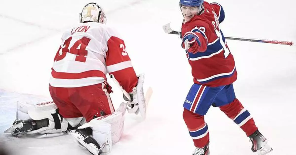 Laine scores again as Canadiens beat Red Wings 5-1 to take two-game series on consecutive nights