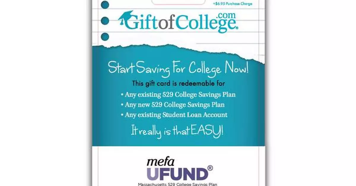 MEFA’s U.Fund Gift of College Gift Card is a Perfect Gift Idea