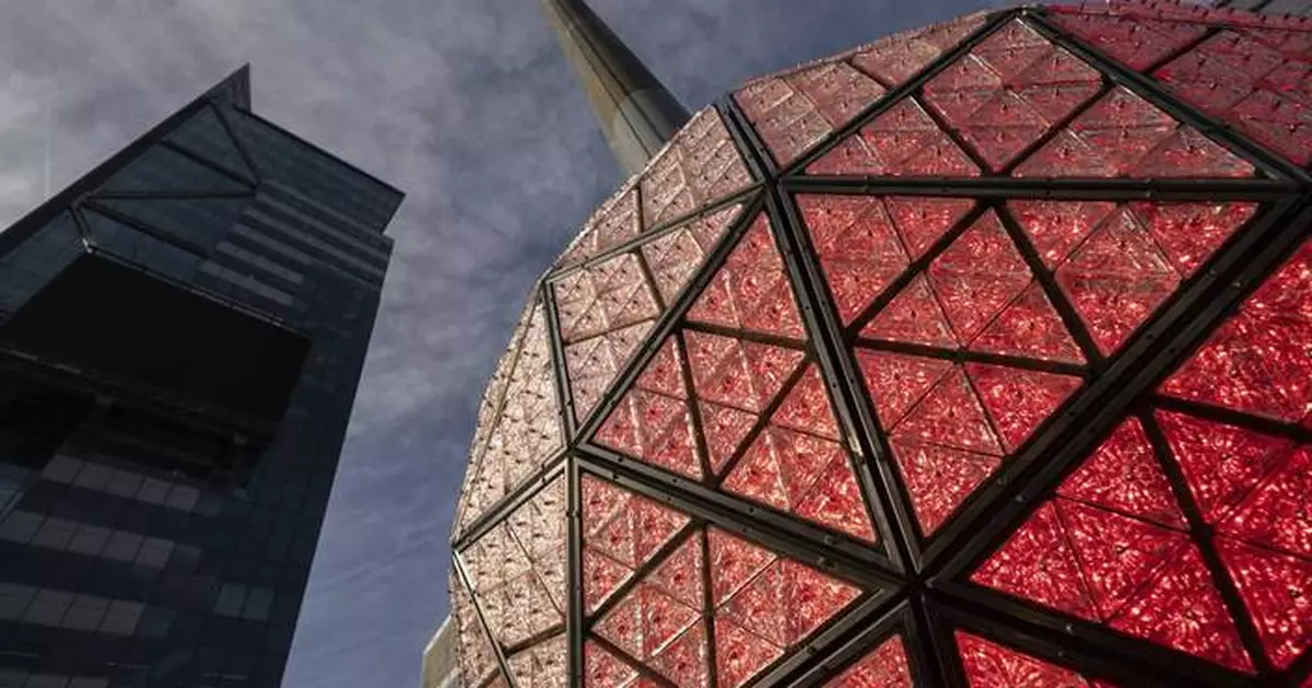 Final crystal triangles installed on Times Square ball ahead of New Year's Eve