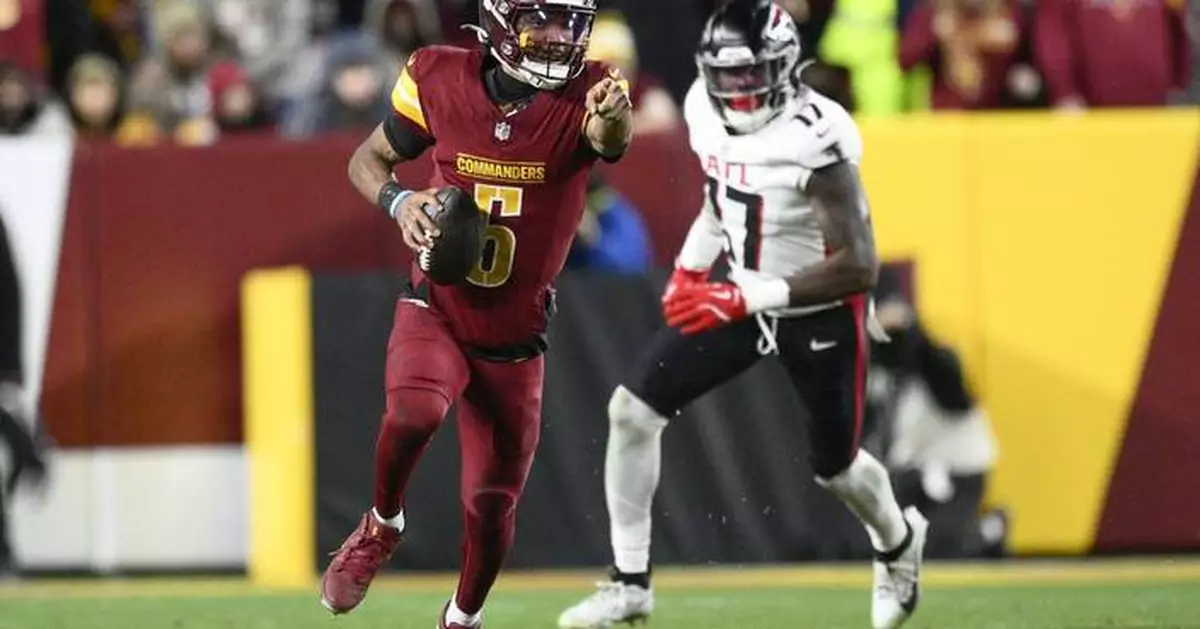 Jayden Daniels carries the Commanders into the playoffs by running as much as throwing