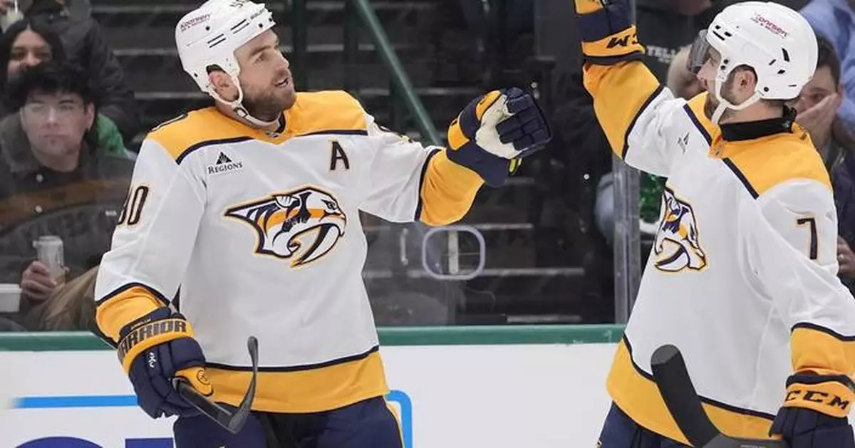 Ryan O'Reilly's 2 goals and an assist help the Predators surprise the Stars 4-1