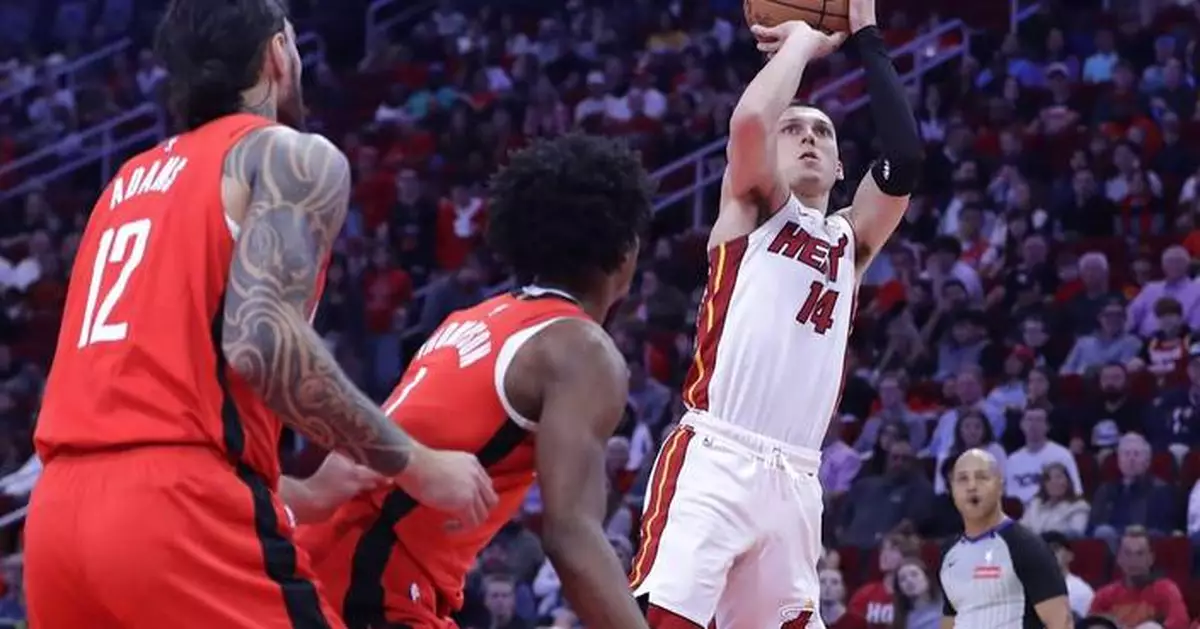 Herro leads Heat over Rockets in game marred by fight and ejections in final minute