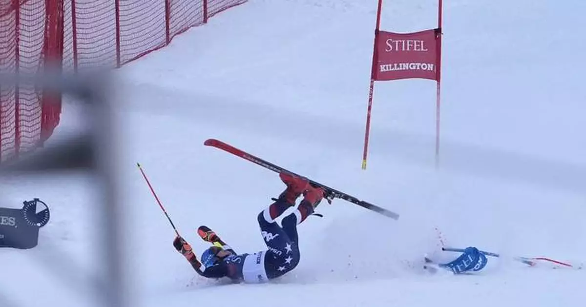 Mikaela Shiffrin suffers abrasion on hip during crash on final run of World Cup giant slalom