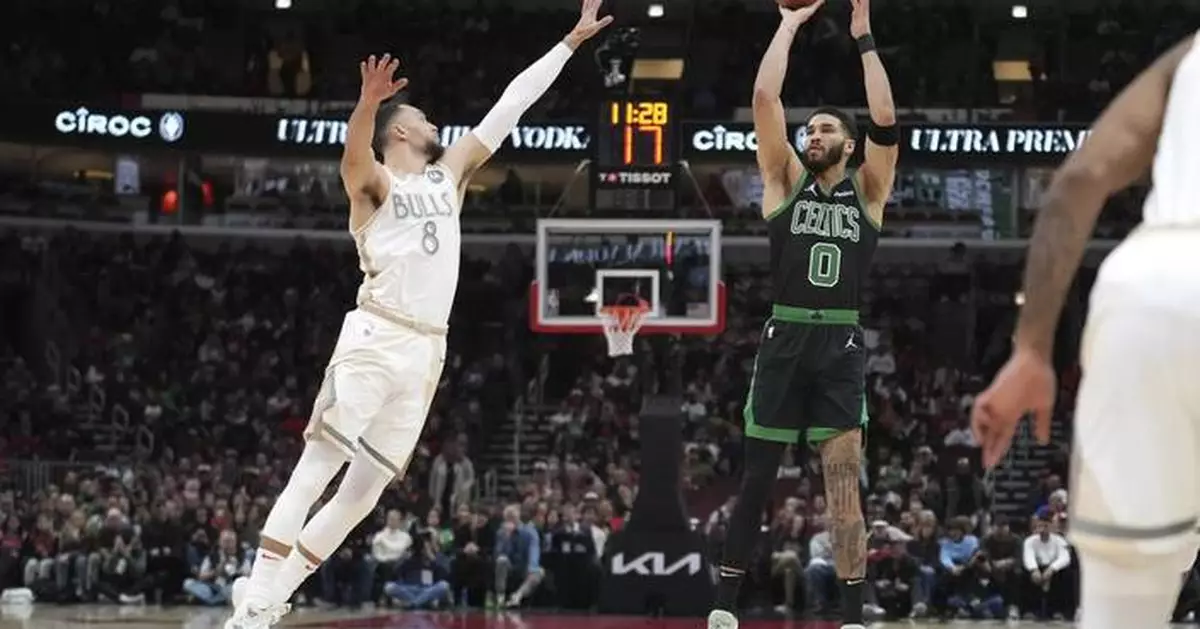 Tatum scores a season-high 43 to go with 16 rebounds, 10 assist in Celtics 123-98 win over Bulls