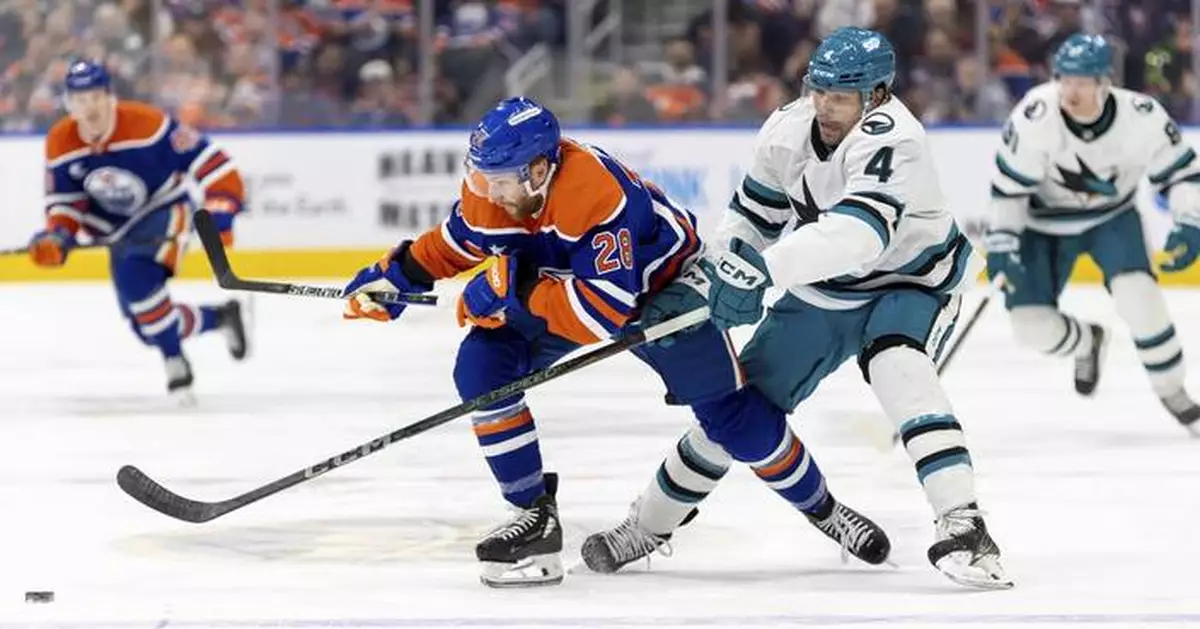 Oilers force OT with pulled goaltender, Draisaitl scores to give Edmonton 3-2 win over Sharks