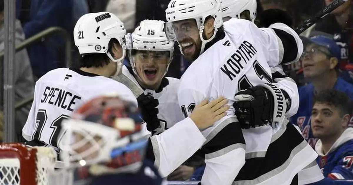 Alex Turcotte scores 1st-period goal as the Kings beat the struggling Rangers 5-1