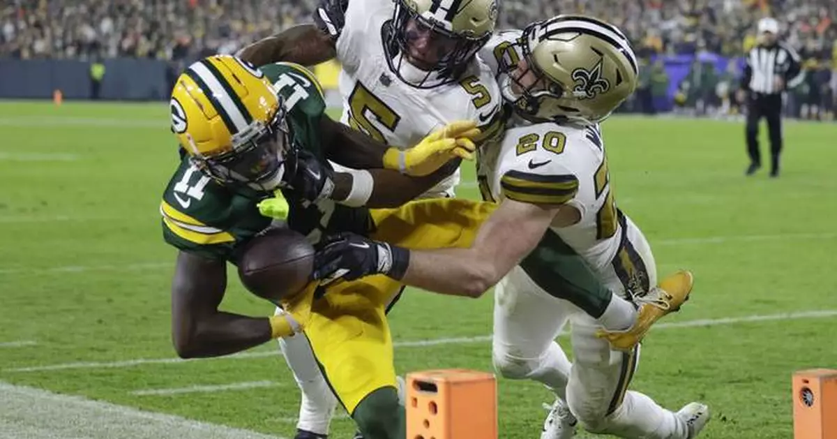 Packers clinch playoff berth with 1st shutout in NFL this season, 34-0 over Saints