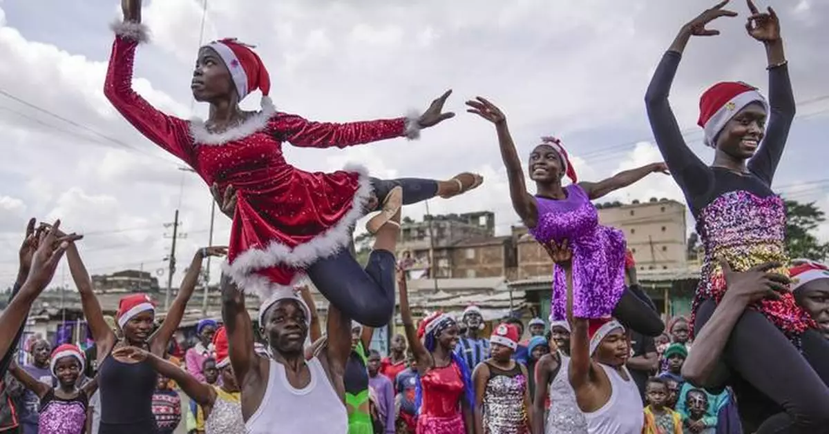 AP PHOTOS: Ballerinas turn one of Kenya's largest slums into a stage for a Christmas show