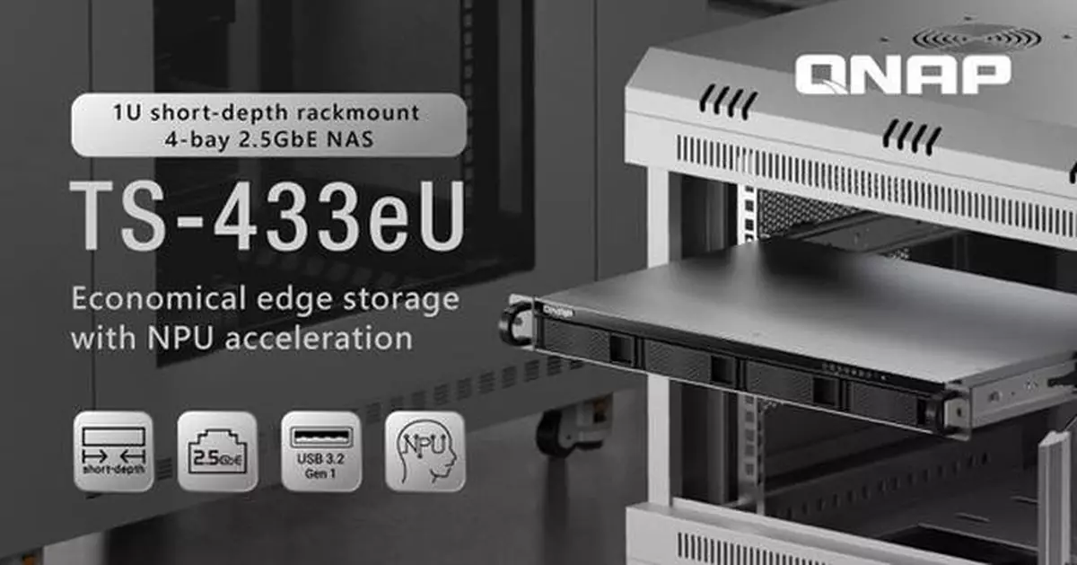 QNAP Announces Short-Depth Rackmount NAS TS-433eU with NPU Acceleration and Dual 2.5GbE