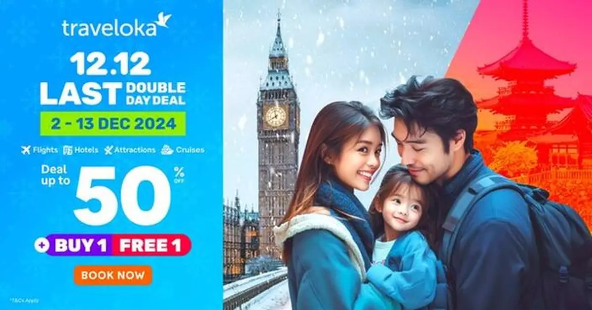 Traveloka 12.12 Last Double Day Deal: Enjoy up to 50% discounts for Winter Wonders to Tropical Escapes
