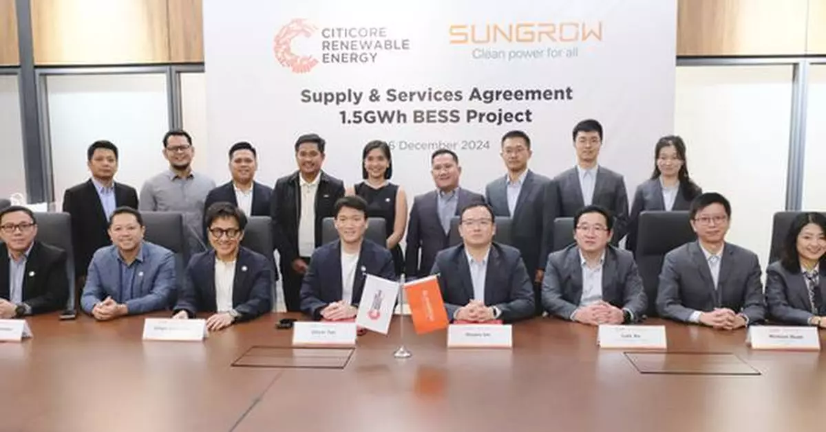 Sungrow and CREC Sign Landmark 1.5 GWh Battery Energy Storage Agreement in the Philippines