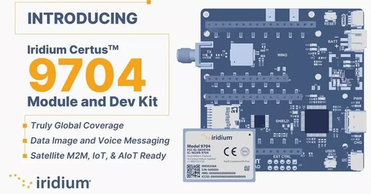 Iridium Transforms Satellite IoT with the Launch of Revolutionary Iridium Certus 9704 Module