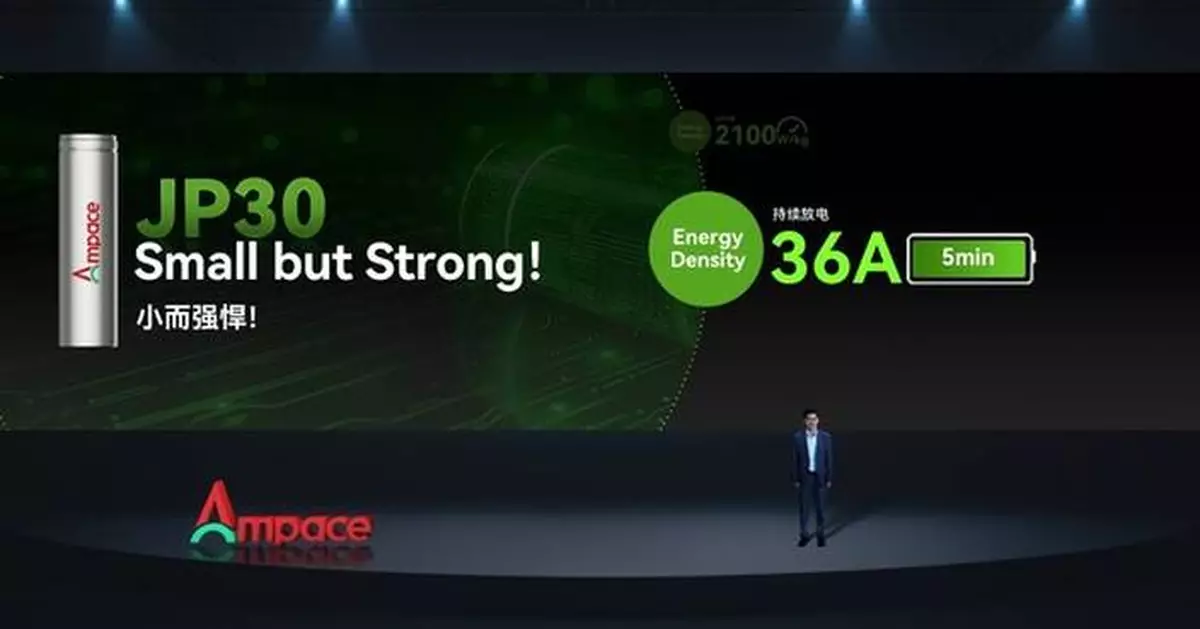Ampace Announces the Global Launch of the JP30 Cylindrical Lithium Battery