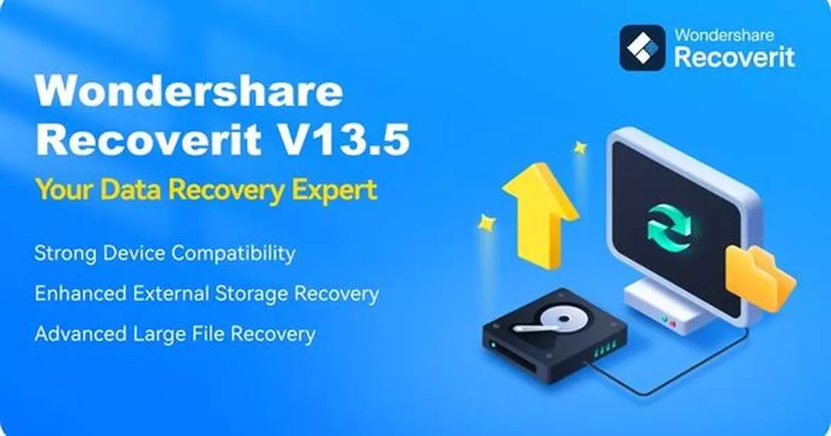 Wondershare Unveils Recoverit 13.5: Introducing Enhanced Compatibility and More Efficient Data Recovery Solutions