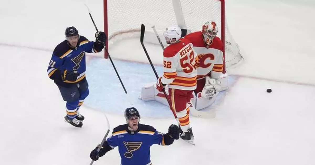 Radek Faksa scores tiebreaking goal as Blues beat Flames 2-1