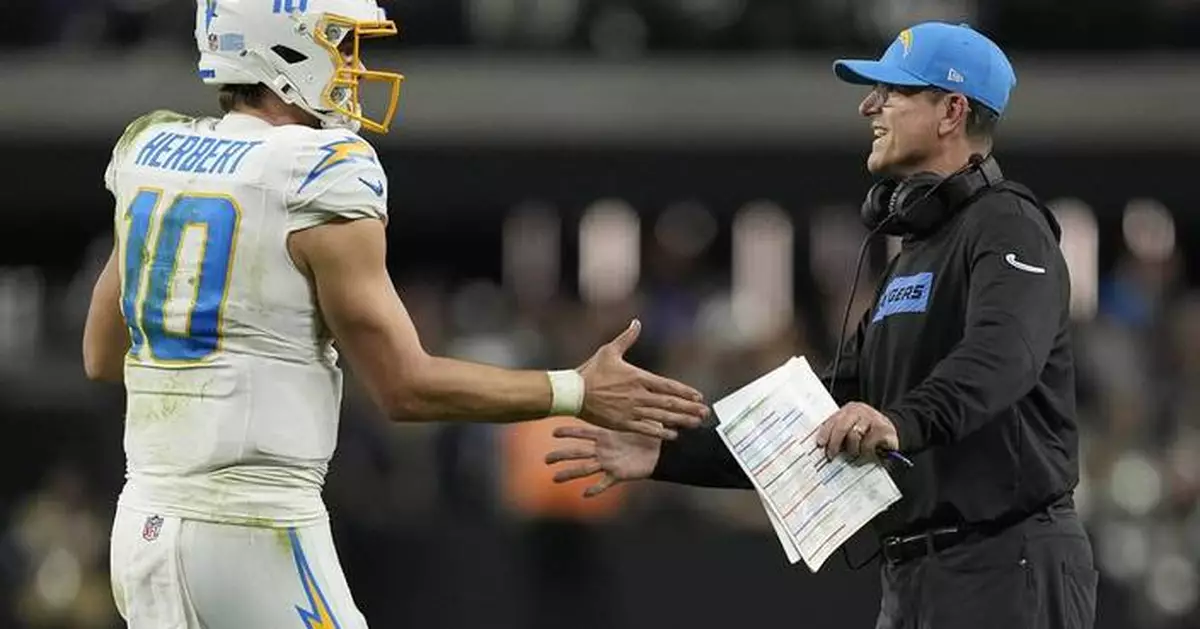 From stories to work shirts, how Jim Harbaugh's approach has turned around the Los Angeles Chargers