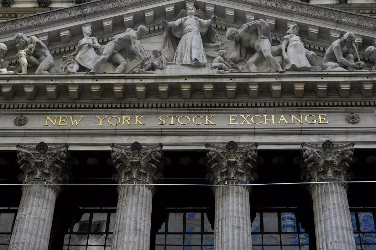 A view of the New York Stock Exchange, Monday, Jan. 27, 2025, in New York. (AP Photo/Julia Demaree Nikhinson)