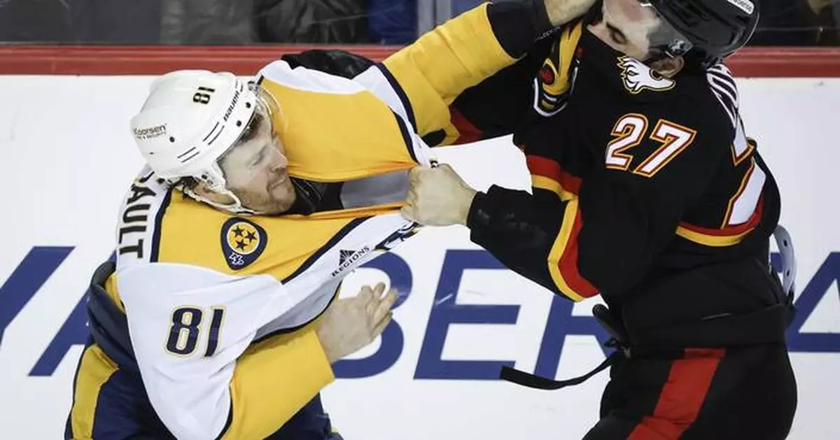 Ryan O’Reilly has hat trick, Predators beat the Flames 4-1 for 2nd victory in 2 nights