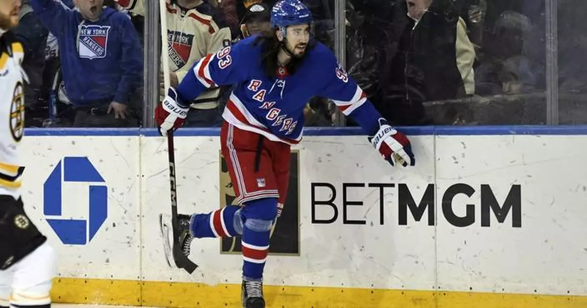 Zibanejad and Berard score, Quick stops 32 shots as Rangers beat Bruins 2-1 to end 4-game skid