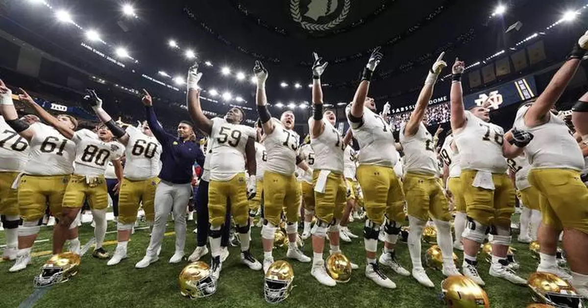 Freeman and Notre Dame handle 'tough moments' and oust Georgia from CFP with 23-10 win in Sugar Bowl