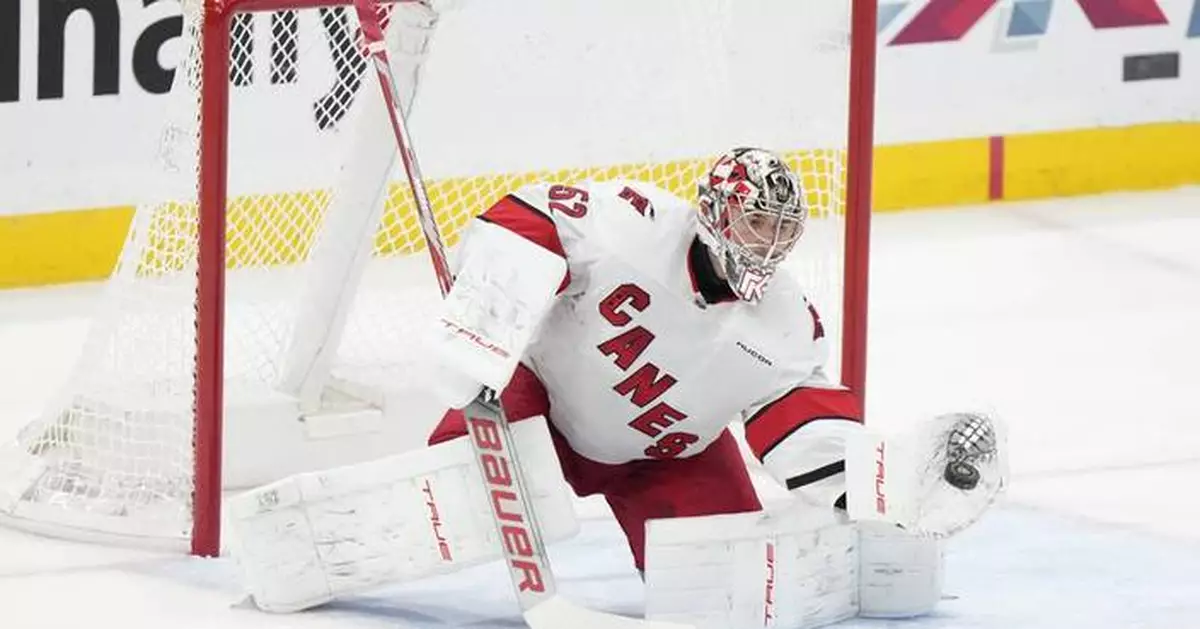 Jaccob Slavin's go-ahead goal in the third helps lift Hurricanes 3-1 over Panthers