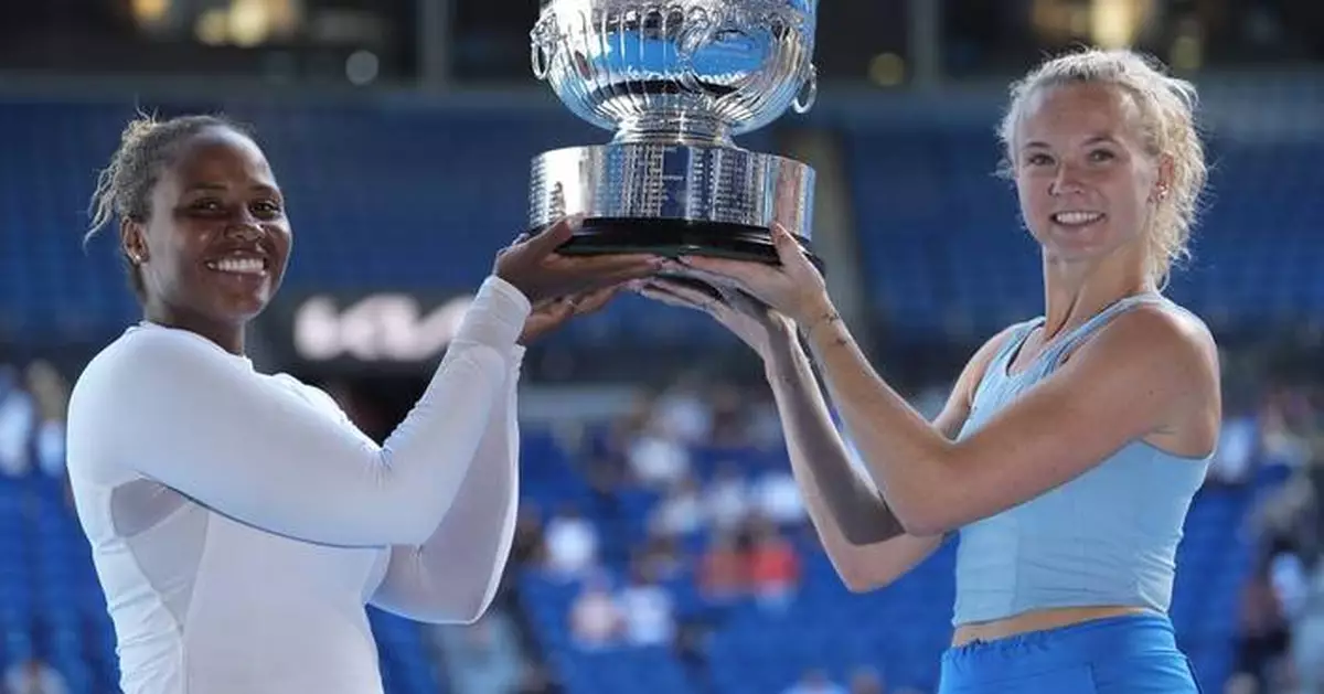 Top-seeded Taylor Townsend and Katerina Siniakova win the women's doubles at the Australian Open