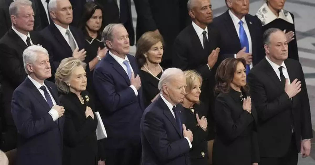 Jimmy Carter's funeral brings together 5 current and former US presidents to honor one of their own