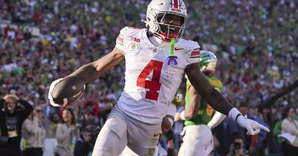 No. 6 Ohio State routs top-ranked Oregon 41-21 in the Rose Bowl, advances to CFP semifinals