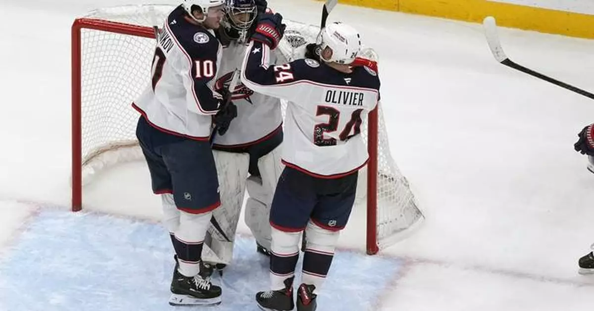 Blue Jackets win 4th straight for first time this season, beat Blues 2-1