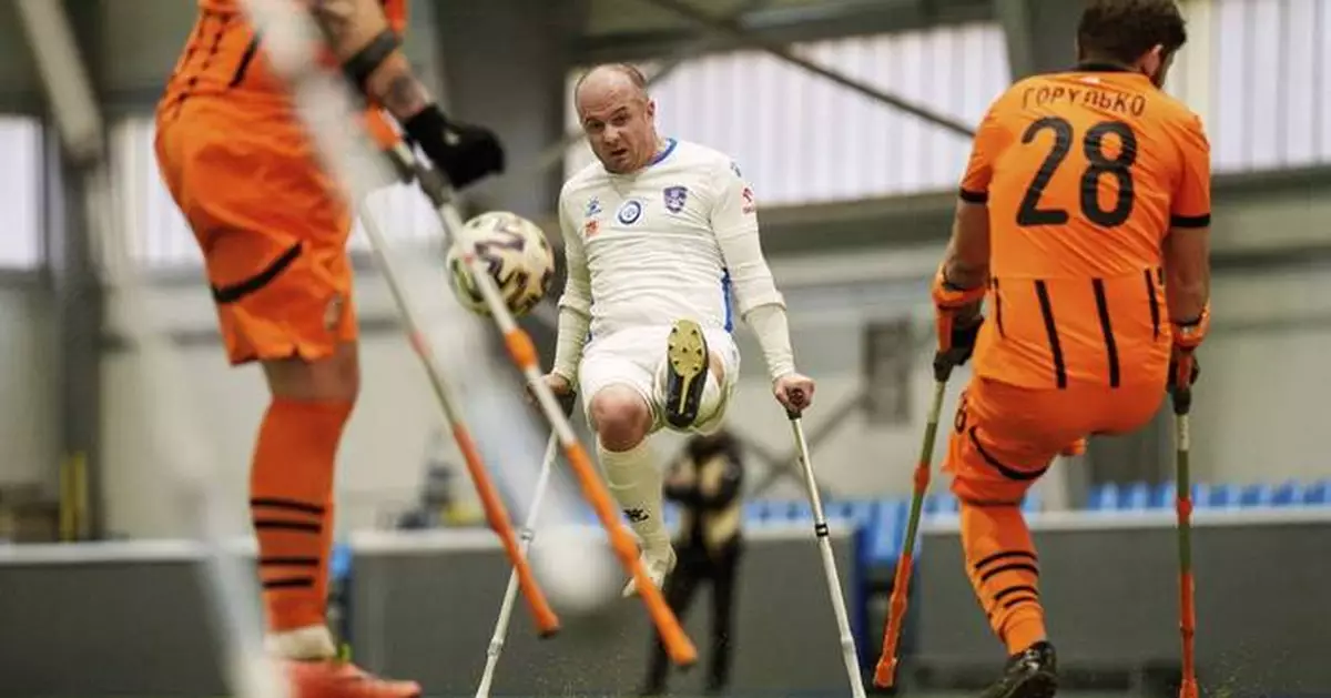 Ukraine holds first soccer tournament for war-wounded amputees — and plans to go international