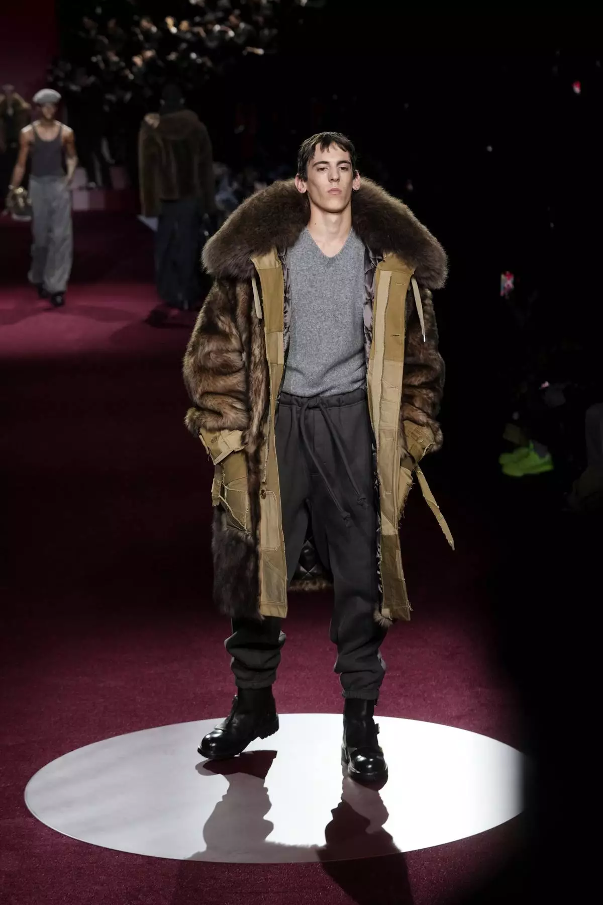 A model wears a creation part of the men's Dolce &amp; Gabbana Fall-Winter 2025-2026 collection, that was presented in Milan, Italy, Saturday, Jan. 18, 2025. (AP Photo/Luca Bruno)